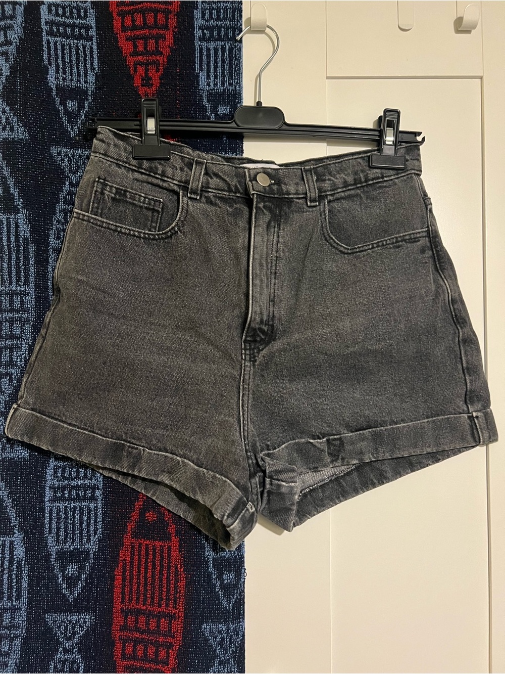 American Apparel High-Waist Women's Denim Shorts - Black